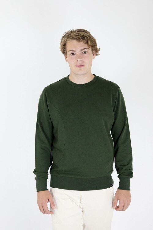 Pure Cotton Sweatshirt with pocket and zipper closure