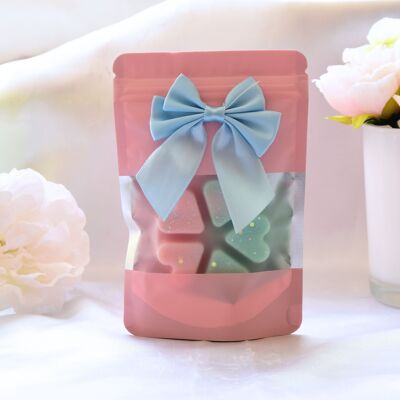 Fondant parfumé à la fleur blanche et musc forme de coeurs pour brûle-parfum