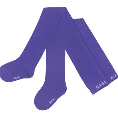 Collants en coton pour enfants >>Lilas foncé<< Uni coton doux