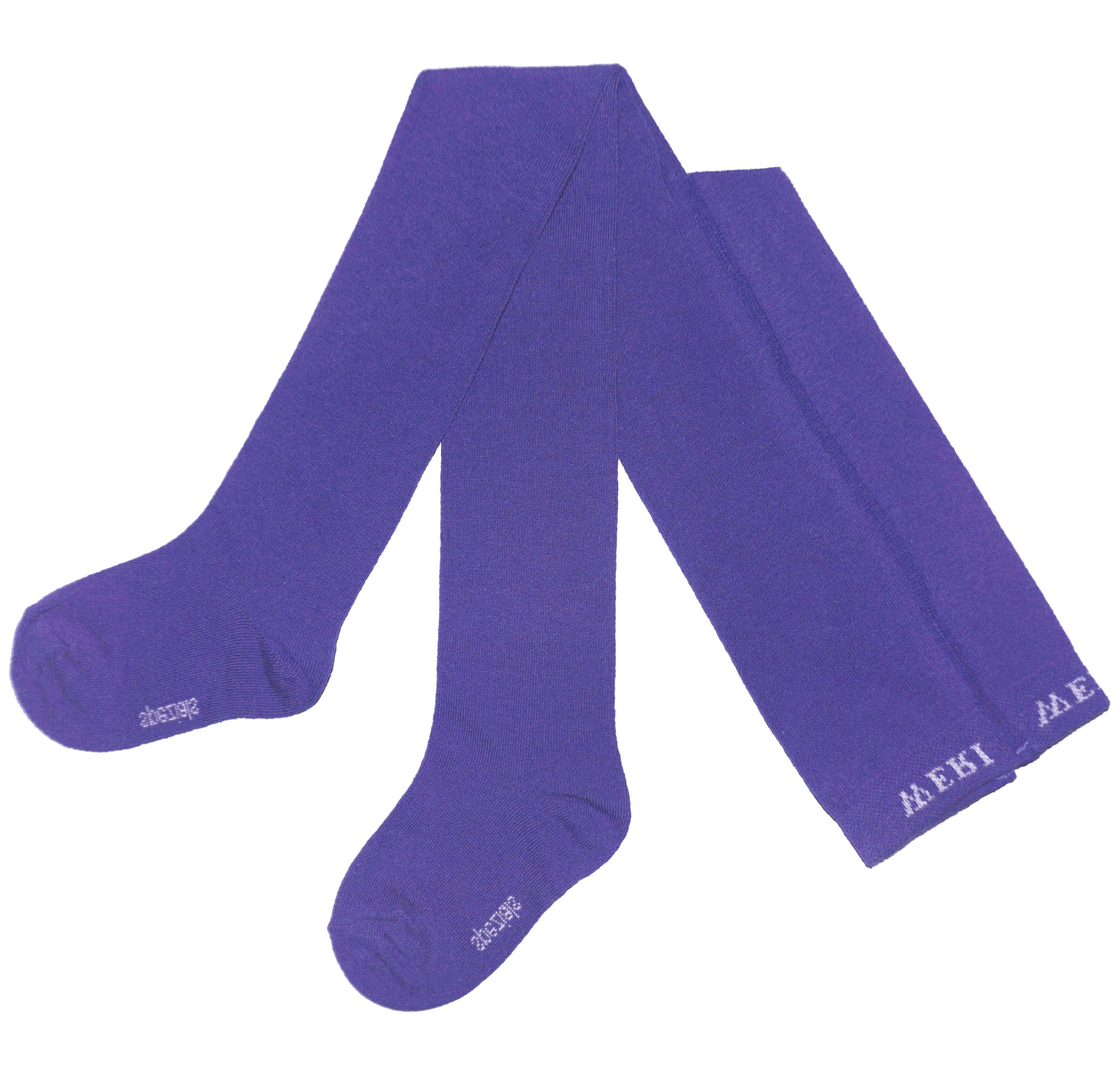 Collants en coton pour enfants &gt;&gt;Violet&lt;&lt; Uni coton doux
