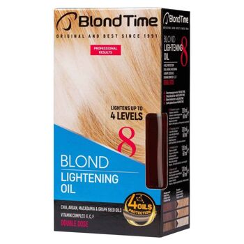 Huile de blanchiment Blond Time - Blanchiment 4 nuances plus légères - avec vitamines E, C et F 1