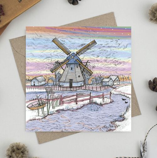 Windmill Greeting Card