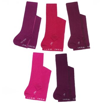 Collants en coton pour enfants >>Rose clair<< Uni coton doux 3