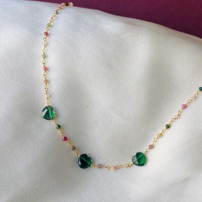 Collar de cadena de rosario con tres estrellas o corazones, Bangalore