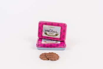 Biscuits sablés tout chocolat avec pépites de chocolat - mini boite "pattes de chat" 30 g 1