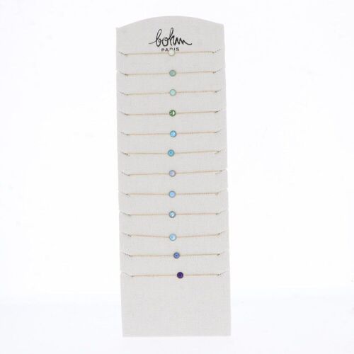 Kit de 24 bracelets Sohan - doré bleu vert mix / KIT-BRASOHAN05-0480-D-BLEU MIX