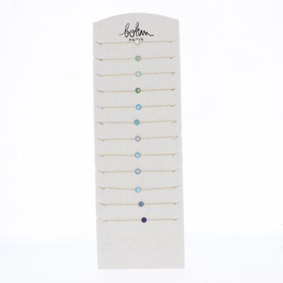 Kit di 24 bracciali Sohan - mix oro blu verde / KIT-BRASOHAN05-0480-D-BLEU MIX