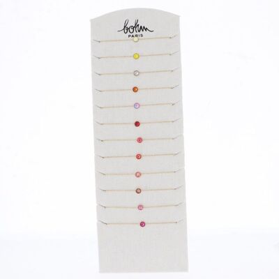 Kit de 24 bracelets Sohan - doré jaune rose mix / KIT-BRASOHAN02-480-D-ROUGE