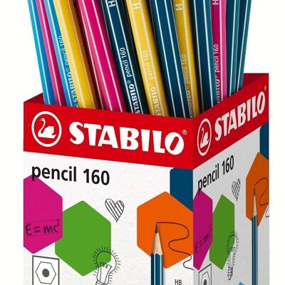 Crayons graphite - Godet x 72 STABILO pencil 160 bout gomme HB