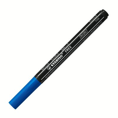 STABILO FREE Acryl-Marker mit feiner Spitze T100 – dunkelblau