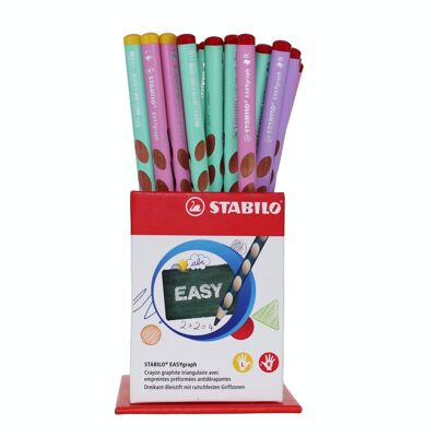 Graphite pencils - Bucket x 36 STABILO EASYgraph Pastel HB