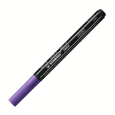 Rotulador punta fina STABILO FREE acrylic T100 - morado