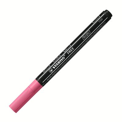 STABILO FREE Acryl-Marker mit feiner Spitze T100 – rosa