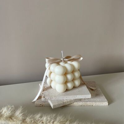 Bubbles - unscented decorative candle