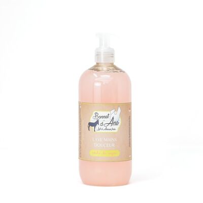 Lave mains Pèche de vigne au lait d'Ânesse frais et biologique - 500ml