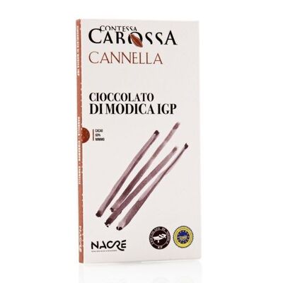 Modica chocolate IGP Cinnamon – 75 g