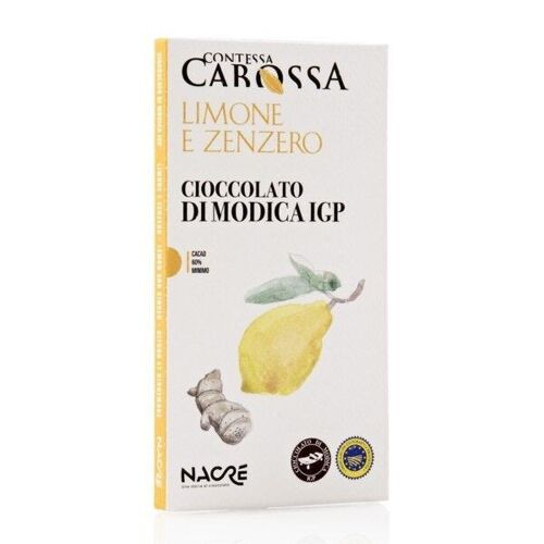 Cioccolato di Modica IGP Limone & Zenzero – 75g