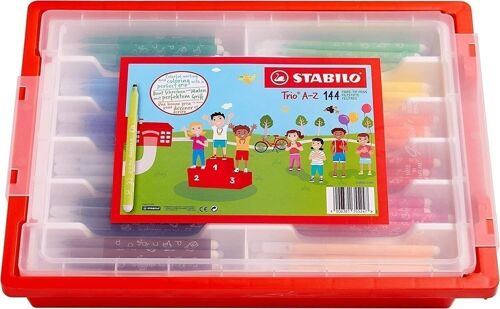 Feutres de coloriage - Schoolpack x 144 STABILO Trio A-Z - 12 coloris assortis