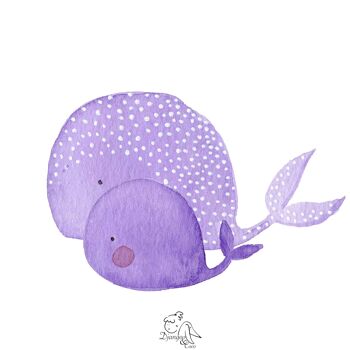 Mère et enfant : Baleines violettes 2