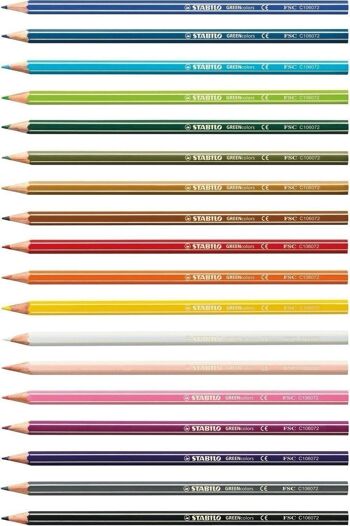 Crayons de couleur - Etui carton x 18 STABILO GREENcolors 2