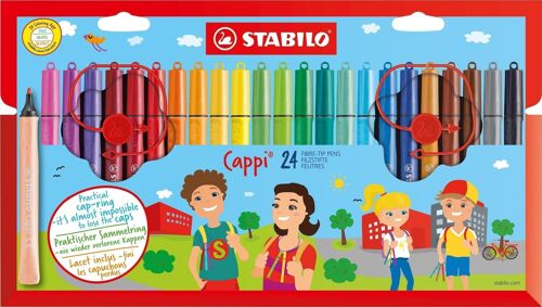 Feutres de coloriage - Etui carton x 24 STABILO Cappi