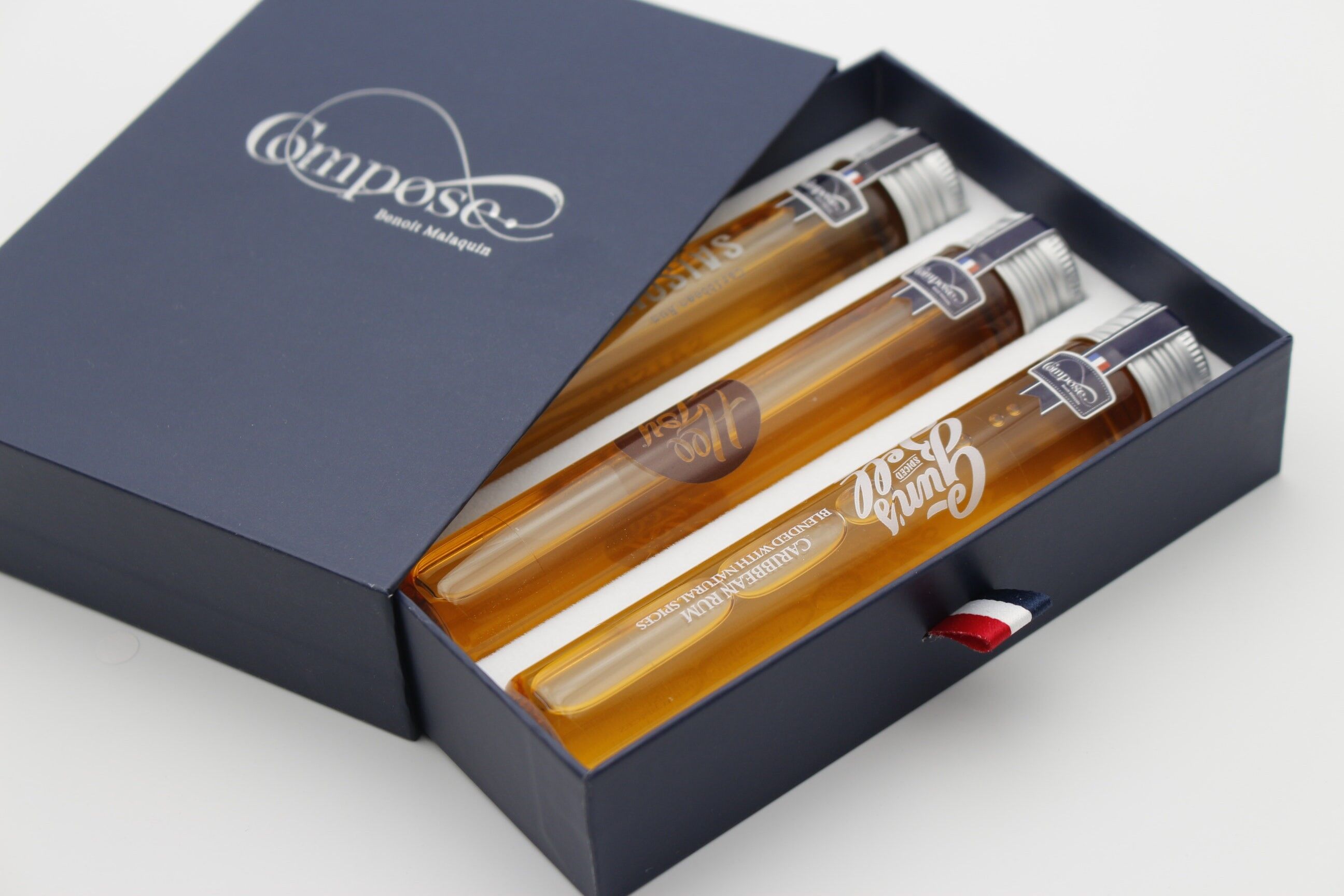 Confezione regalo di liquori 3 rum (2 speziati - 1 vecchio rum)
