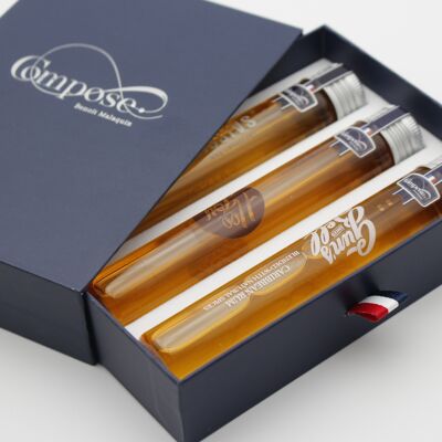Confezione regalo di liquori 3 rum (2 speziati - 1 vecchio rum)