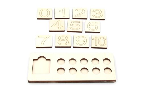 Ten square (with number cards) - Package 1: Game Board + Number Cards