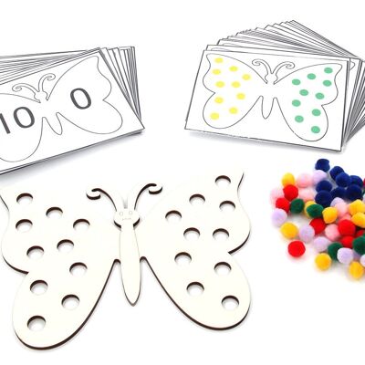 Mariposa - Paquete 1: tablero de juego + atributos + tarjetas de tareas