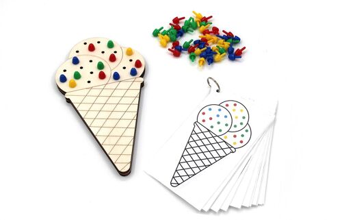 Decorating ice cream - Package 1: game board + attributes + task cards