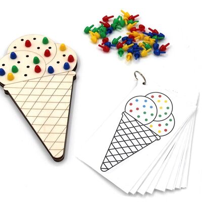 Decorare il gelato - Pacchetto 1: tabellone di gioco + attributi + carte compito