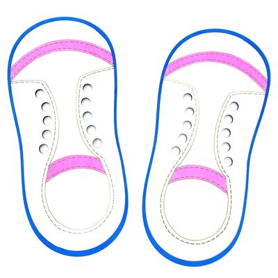 Come legare i lacci delle scarpe - Pacchetto 3: 2 scarpe di legno (colorate)