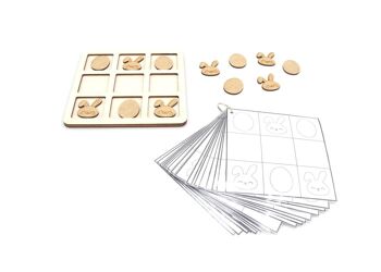 Tic Tac Toe Pâques - Forfait 1 : plateau de jeu + attributs + cartes tâches