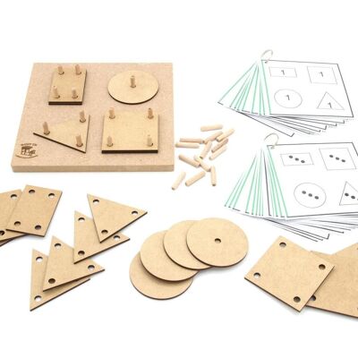 Orientation shapes - Package 1: game board + attributes + task cards