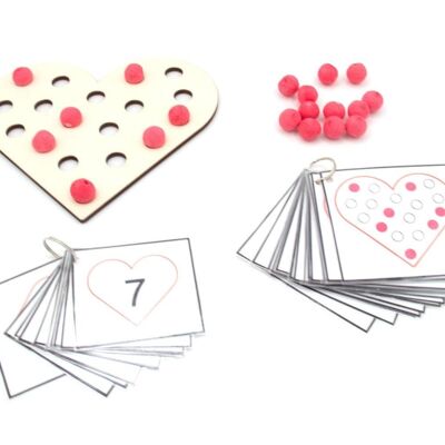 jeu du coeur - Forfait 1 : plateau de jeu + attributs + cartes tâches
