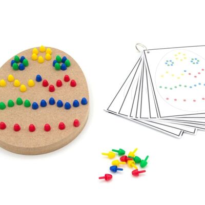 Osterei verzieren (mit Perlen) - Paket 1: Spielbrett + Attribute + Aufgabenkarten