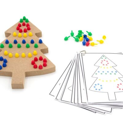 Decora l'albero di Natale - Pacchetto 1: tabellone di gioco + attributi + carte compito