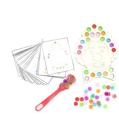 juego de payaso - Paquete 1: tablero de juego + atributos + tarjetas de tareas