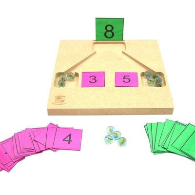 Splits (canicas) - Paquete 1: tablero de juego + atributos + tarjetas de tareas