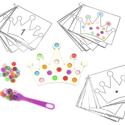 decorar corona - Paquete 1: tablero de juego + atributos + tarjetas de tareas