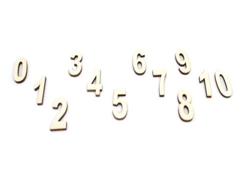 Wooden numbers - Package 1: Small Numbers