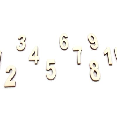 Numeri in legno - Confezione 1: Numeri piccoli