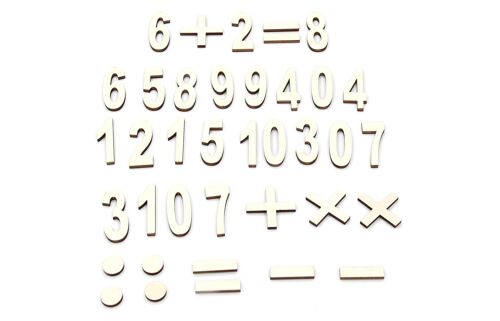 Wooden numbers - Package 3: sum numbers