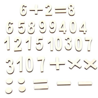 Números de madera - Paquete 3: números de suma
