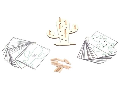 Cactus game - Pack 1: game board + attributes + number cards