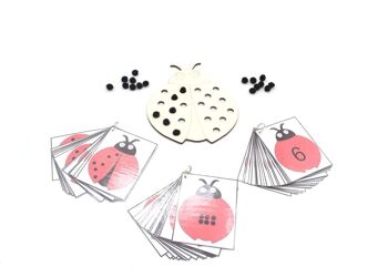 Coccinelle - Forfait 1 : plateau de jeu + attributs + cartes numérotées