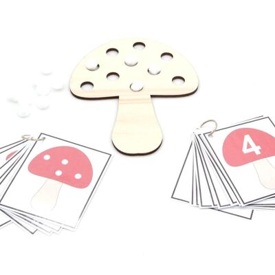 Pilzspiel - Paket 1: Spielbrett + Attribute + Zahlenkarten