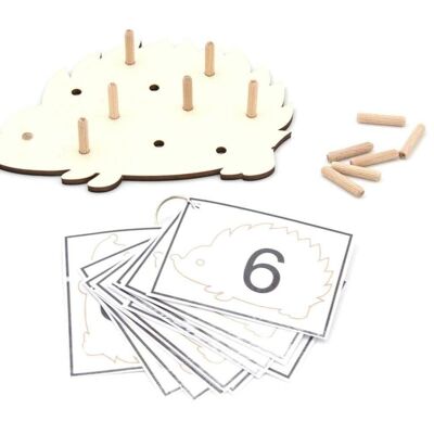 juego de erizo - Paquete 1: tablero de juego + atributos + tarjetas de números