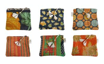 Set de 6 pochettes en kantha N°40 1