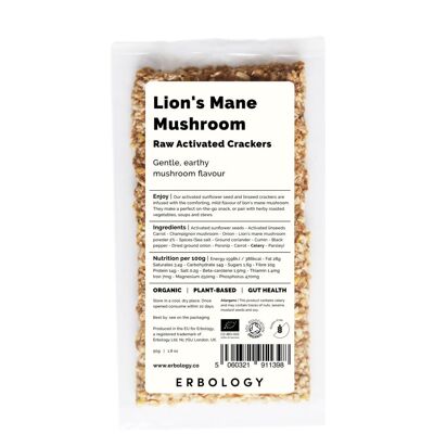 Snacks orgánicos de hongos melena de león